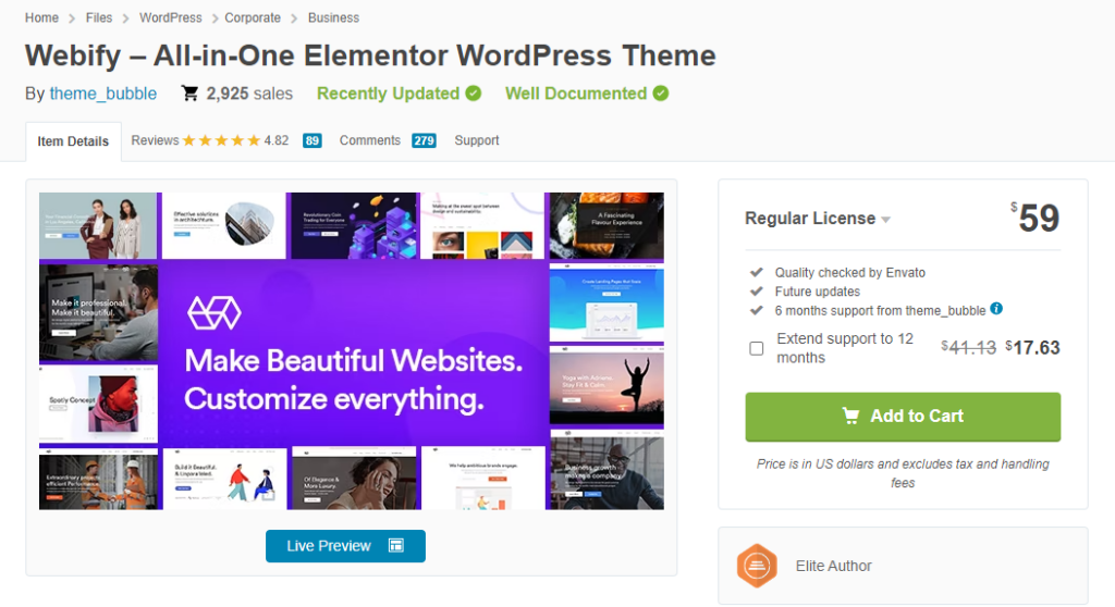 Tema Webify WordPress