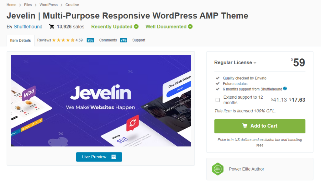 Motyw WordPress dla Jevelina