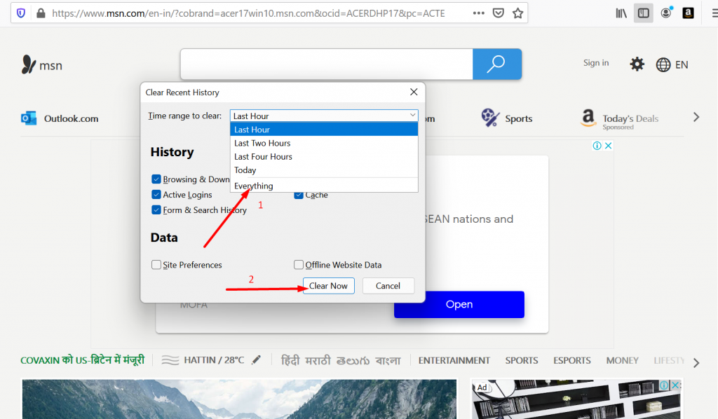 Como limpar o cache do WordPress no seu site em 2023? 5 Cache clear in Firefox