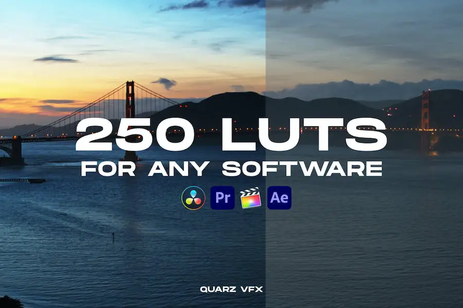 250 個 LUT 顏色預設 -