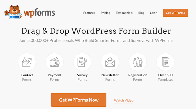 WPForms 表单生成器 WPForms form builder