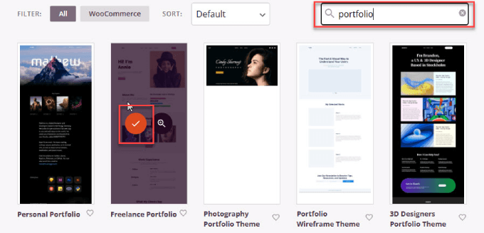 SeedProd 中的在线作品集主题 Online portfolio theme in SeedProd