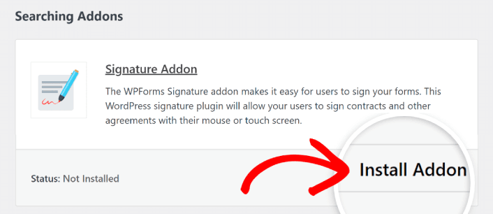 Componente aggiuntivo della firma per WPForms