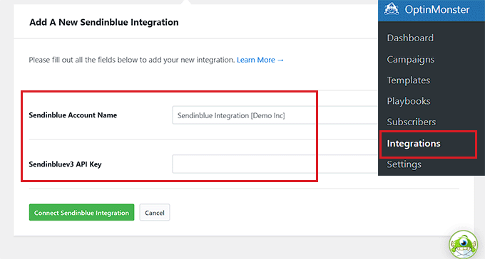 Geben Sie den API-Schlüssel an Provide API key