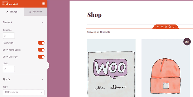 Produktraster bearbeiten Edit product grid