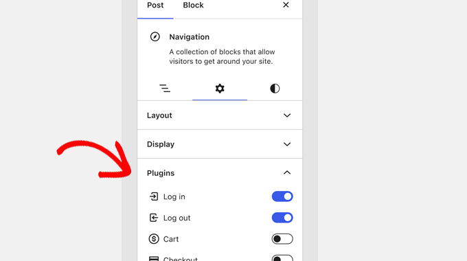 Désactiver les blocs insérés automatiquement Disable auto-inserted blocks
