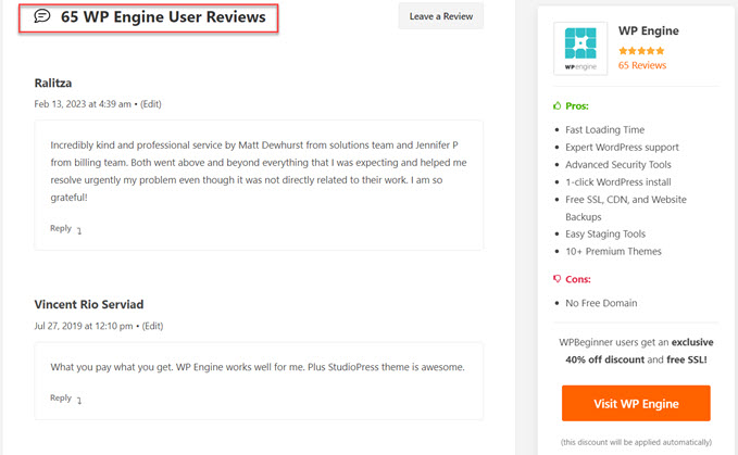 wpengine 用户评论 wpengine user review