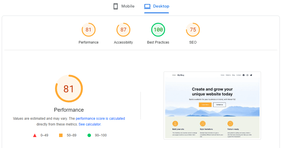 Результаты производительности WP Optimize и WP Fastest Cache.