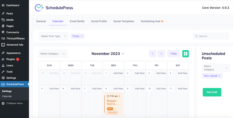 SchedulePress 日曆 - 來源:SchedulePress