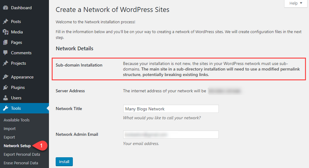 Varios blogs de WordPress en un sitio