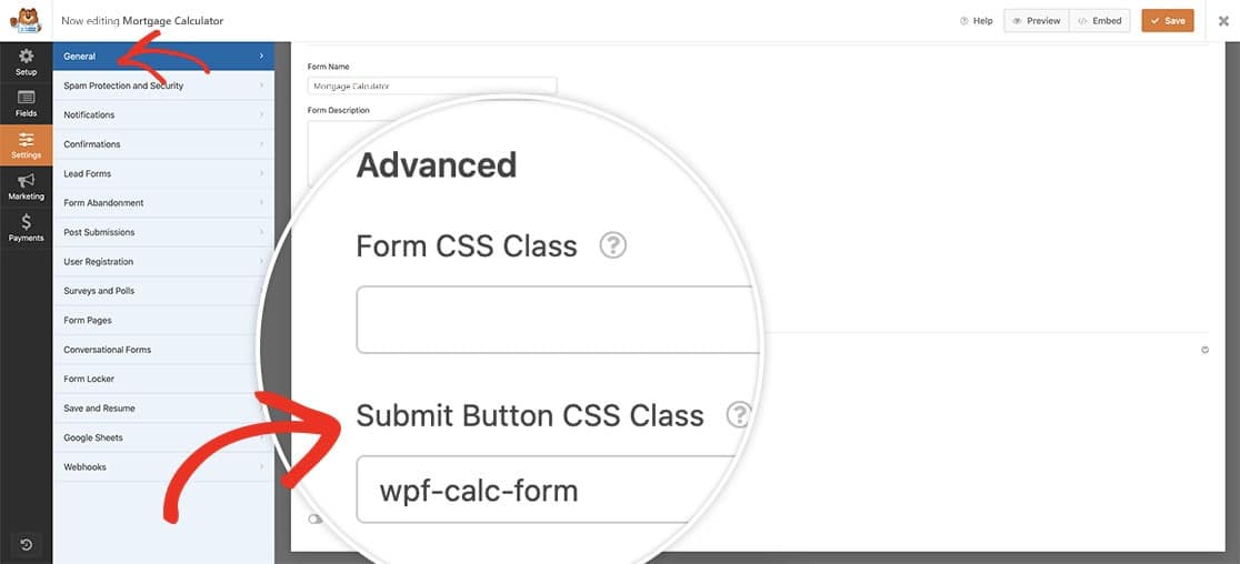 Add css class to submit button