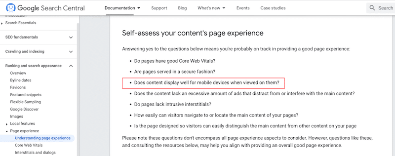 좋은 페이지 경험을 만드는 요소: 좋은 핵심 웹 바이탈 - 출처: Google 검색 센터