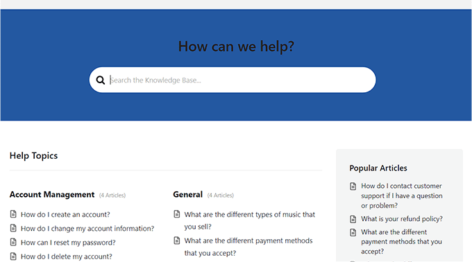 Anteprima della documentazione del sito web Website documentation preview