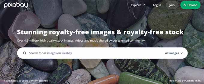 Pixabay 网站 Pixabay website