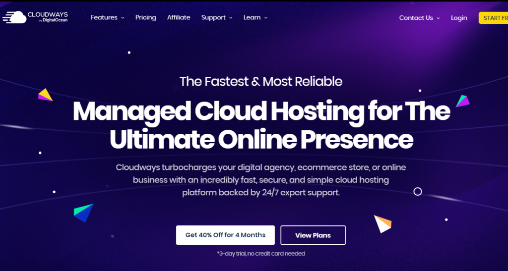 Cloudways - web hosting - Costi per avviare un blog WordPress