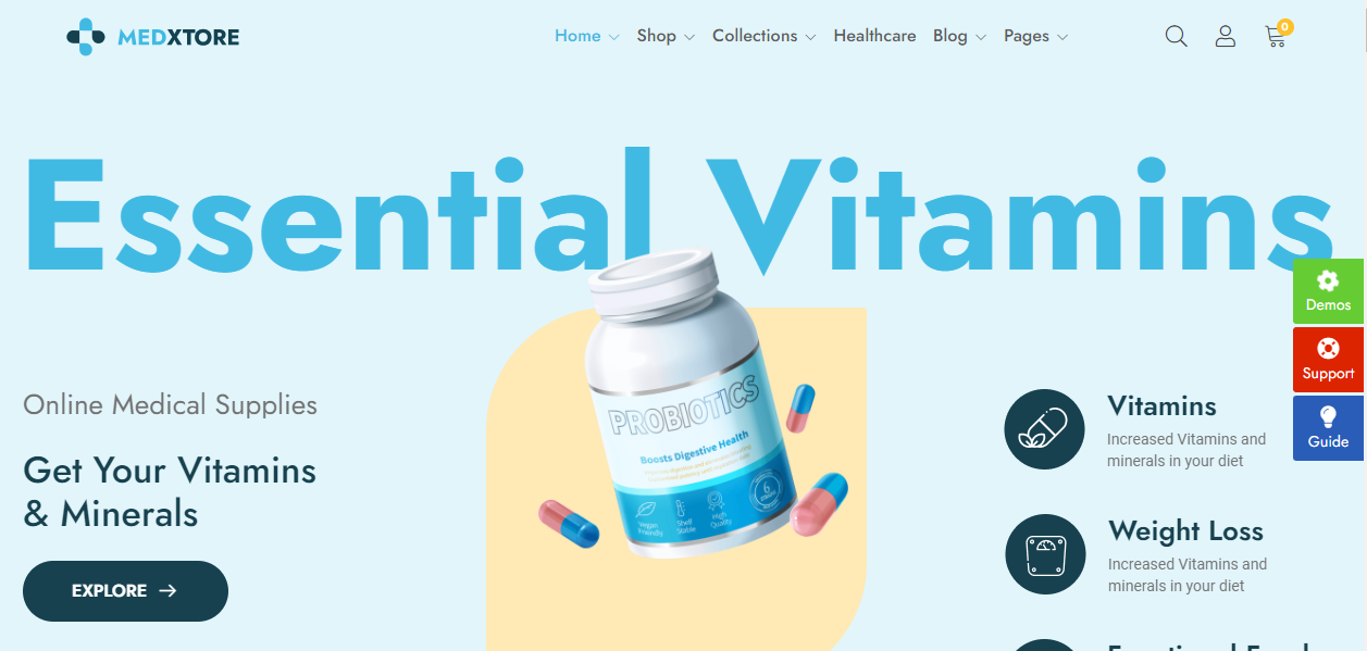 MedXtore - ธีมองค์ประกอบที่ดีที่สุดสำหรับ WooCommerce