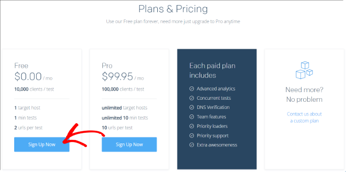 Seleziona un piano tariffario per il caricatore Select a pricing plan for Loader