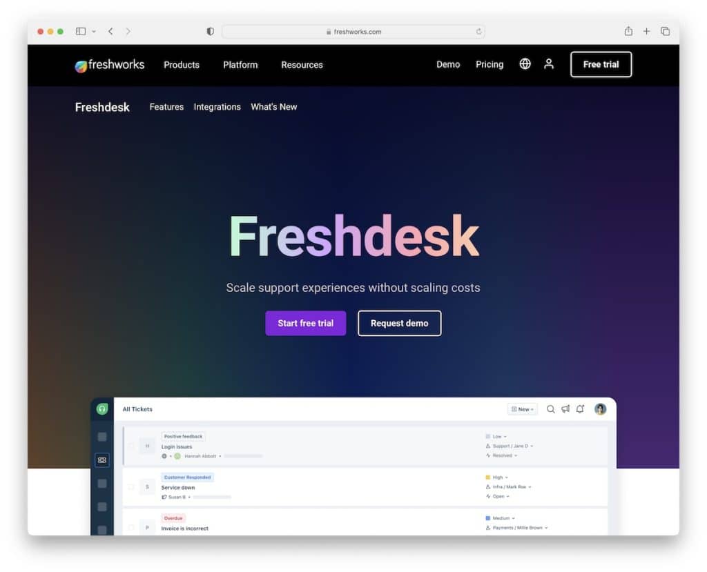 sistem tiket open source freshdesk