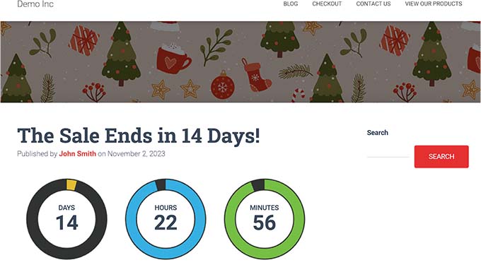 Таймер обратного отсчета для продажи WooCommerce Countdown timer for the WooCommerce sale