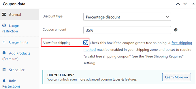 Разрешить бесплатную доставку в WooCommerce Allow free shipping in WooCommerce