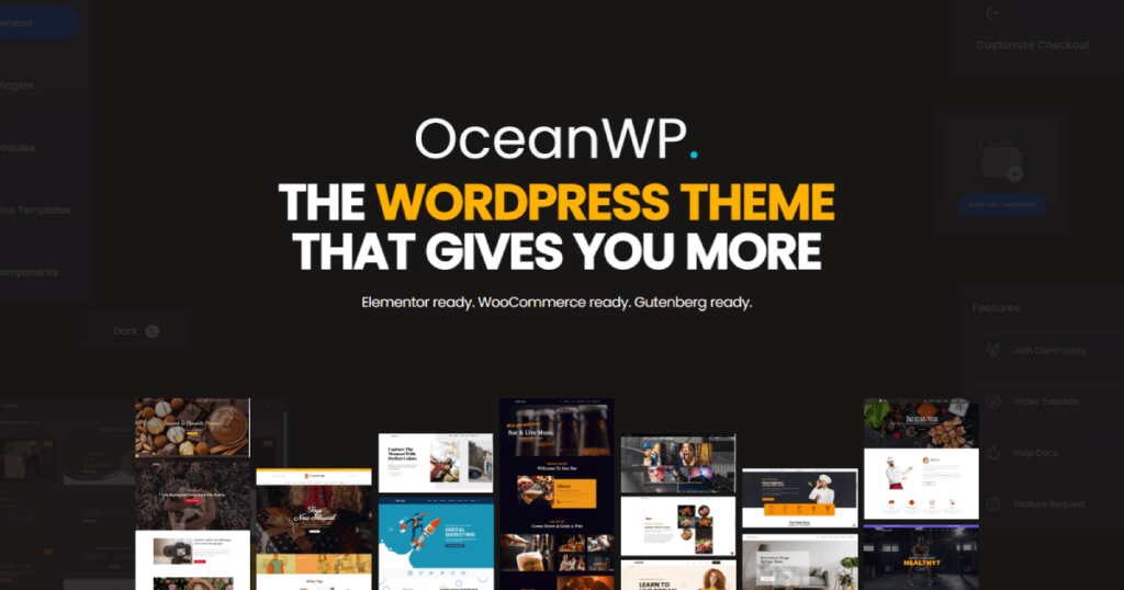 Wyróżniony obraz głównej witryny motywu OceanWP WordPress