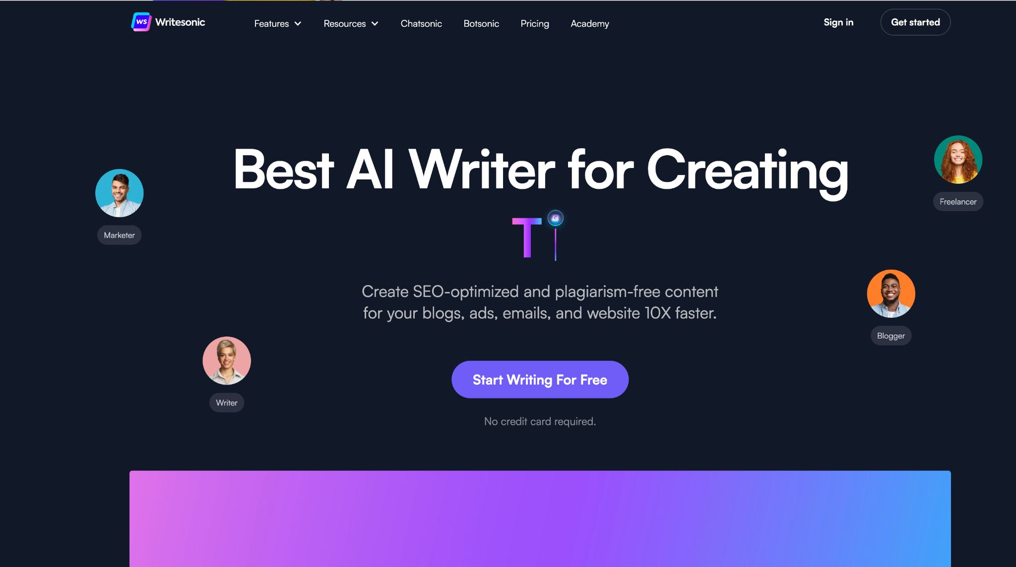 كاتب Writesonic AI