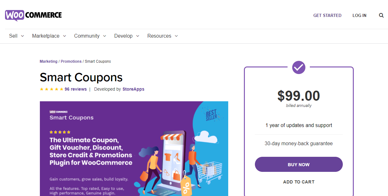 يعد البرنامج المساعد Smart Coupons مرنًا للغاية وسهل الاستخدام، ويوفر ميزات أساسية لإنشاء بطاقات الهدايا: إرسال بطاقات الهدايا عبر البريد الإلكتروني، وإضافة الرسائل، وتعيين تواريخ انتهاء الصلاحية.