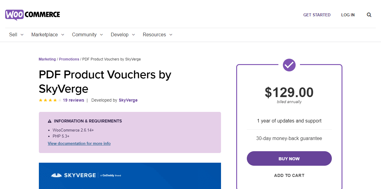 توفر قسائم منتجات PDF من SkyVerge لأصحاب مواقع الويب لوحة تحكم لإدارة بطاقات الهدايا بسهولة، خاصة بالنسبة للمنتجات التي تتطلب من العملاء استخدامها مباشرة.