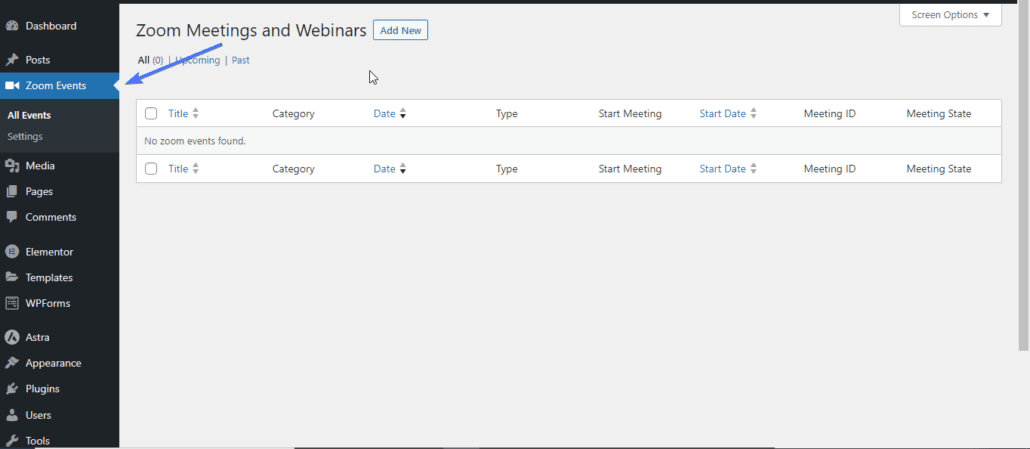 Zoom Events na WP Dashboard - wtyczka powiększania wordpress