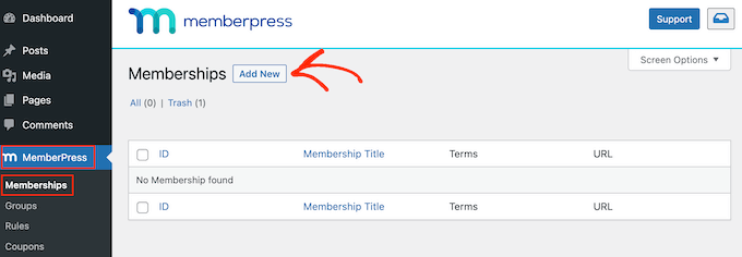 Membuat keanggotaan Adding a new membership subscription to WordPress