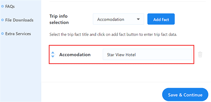 添加旅行事實 Add trip facts