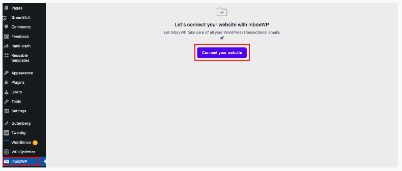 Подключите InboxWP к вашему WordPress