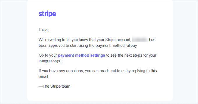 şerit e-posta etkinleştirildi stripe email activated