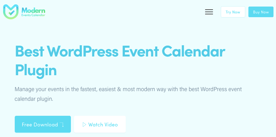 Calendrier d'événements moderne