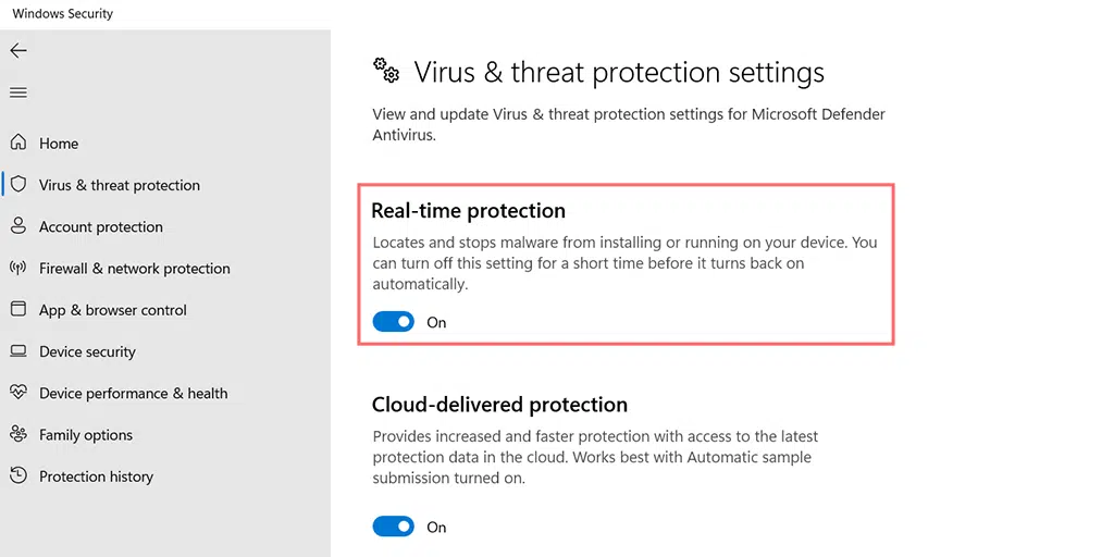 "DNS Sunucusu Yanıt Vermiyor" Hatası Nasıl Düzeltilir? (12 Yöntem) 6 Real-time Protection