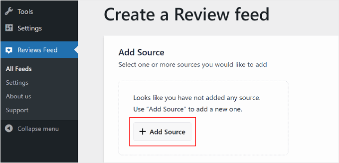 Reviews Feed Pro eklentisine yeni bir yorum akışı kaynağı ekleme Adding a new review feed source on Reviews Feed Pro plugin