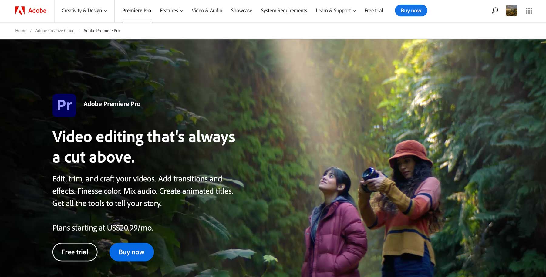 Adobe Premiere Pro peningkat video ai terbaik