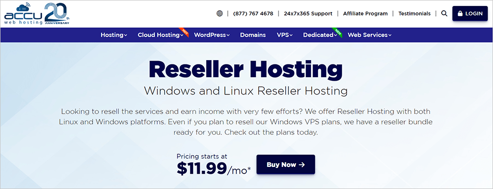 Alojamiento para revendedores AccuWeb