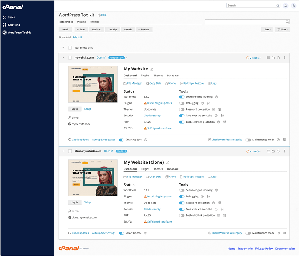 Interfaz del kit de herramientas de WP