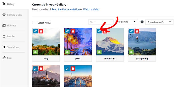 Meta Verileri Düzenle ekranını açmak için kalem simgesini tıklayın Click the pencil icon to open the Edit Metadata screen