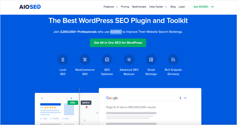 Wszystko w jednym SEO - IsItWP - Darmowy wykrywacz motywów WordPress All in One SEO