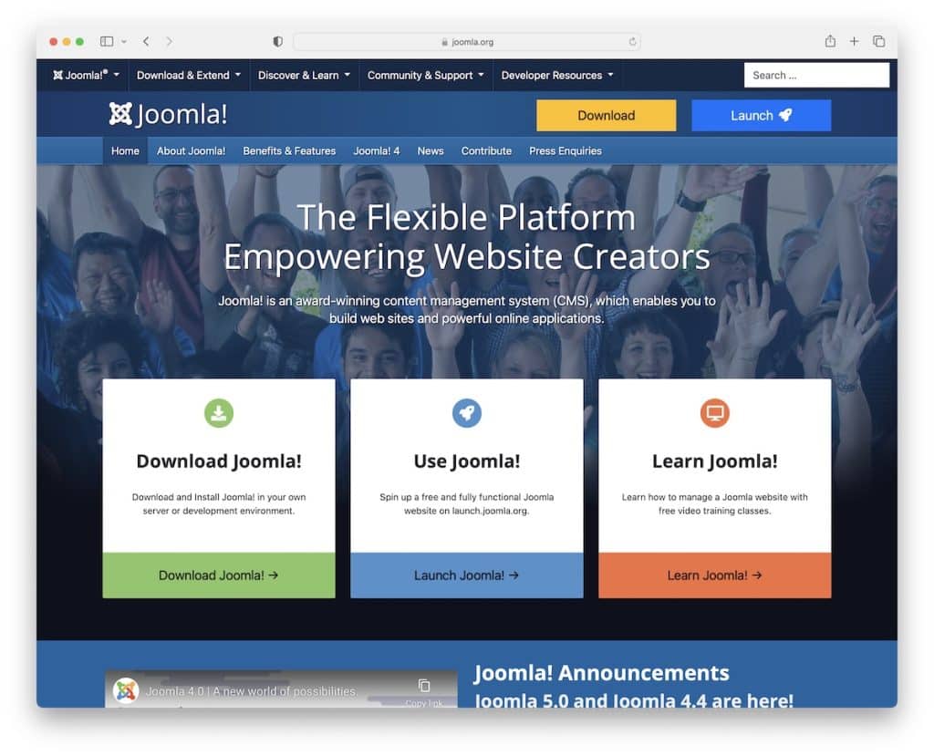 SEO를 위한 Joomla cms