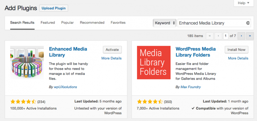 ปลั๊กอิน Enhanced Media Library