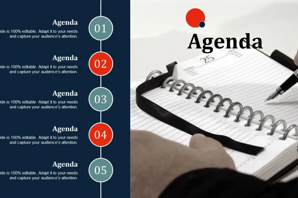 Agenda ppt diapozitive inspirație -