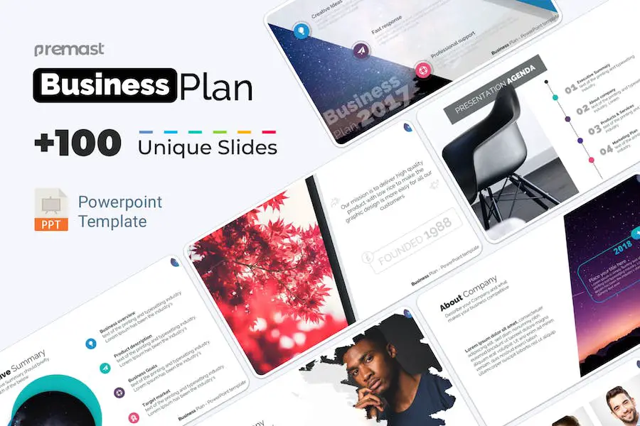 PowerPoint ビジネス プラン テンプレート PPT -
