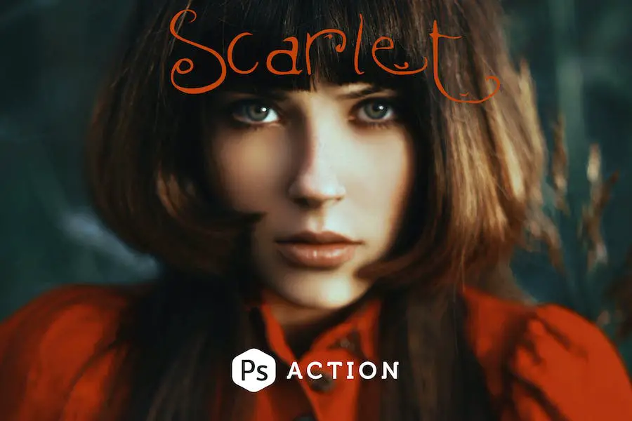 แอคชั่น Photoshop แฟนตาซีสีแดง -