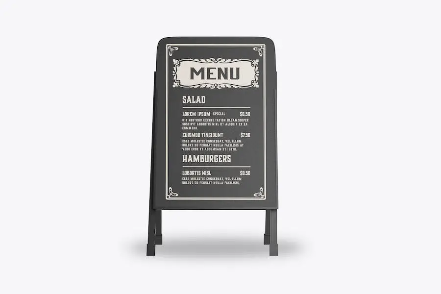 Outdoor-Menütafel-Modell –