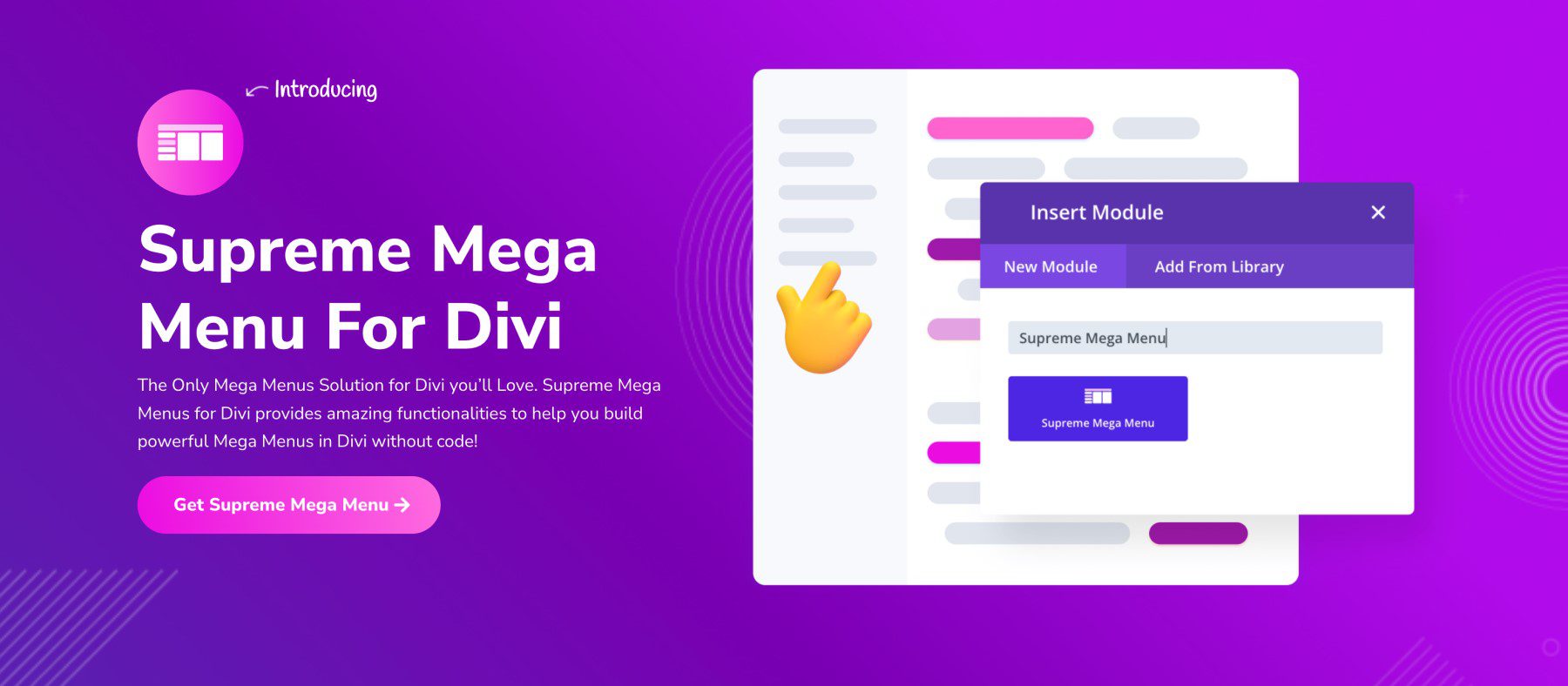 Расширение Supreme Mega Menu для Divi