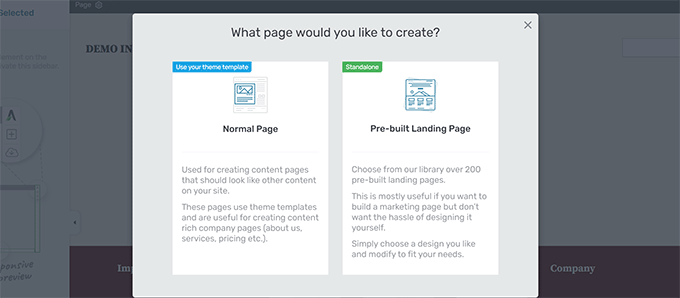 选择模板选项 Choose templating option