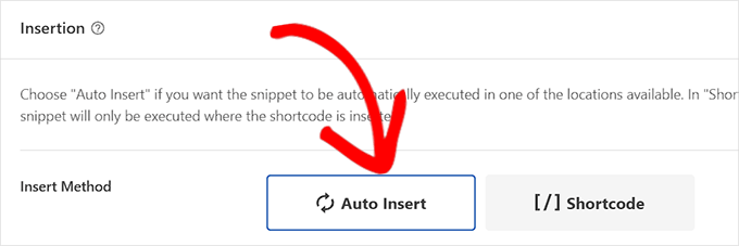 选择插入方法 Choose an insertion method